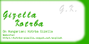 gizella kotrba business card